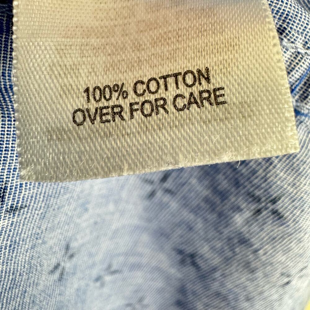 Le Tigre Blue Patterned Collared Long Sleeve Cott… - image 7